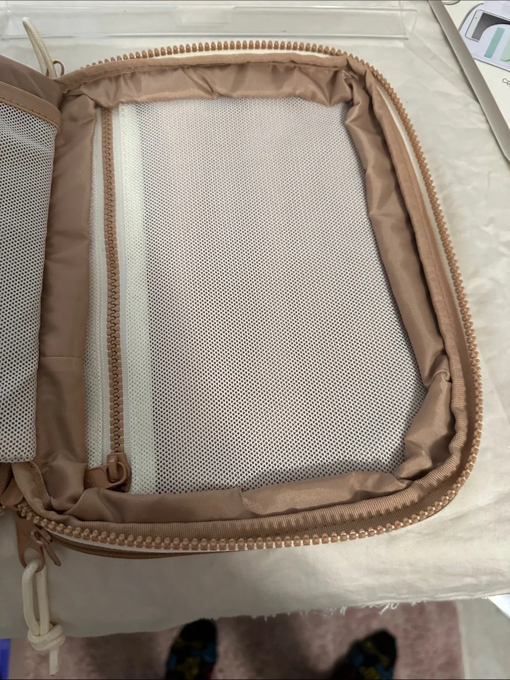 Zip-Folio Pouch with Notepad – Brown NWT